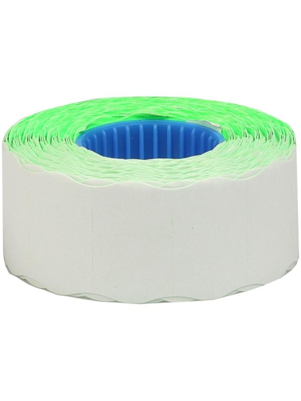 Этикет-лента OfficeSpace, 26*16мм, волна, зеленая, 800 этикеток