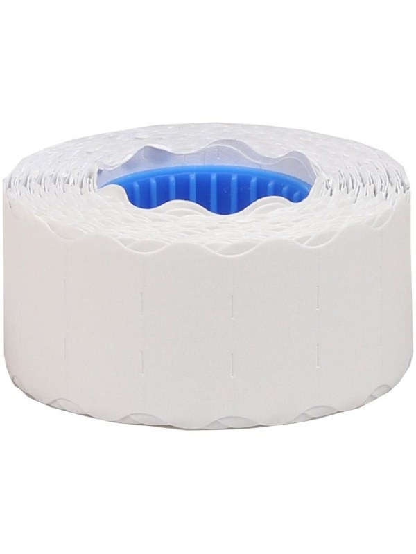 Этикет-лента OfficeSpace, 26*12мм, волна, белая 800 этикеток