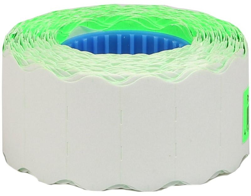 Этикет-лента OfficeSpace, 26*12мм, волна, зеленая, 800 этикеток