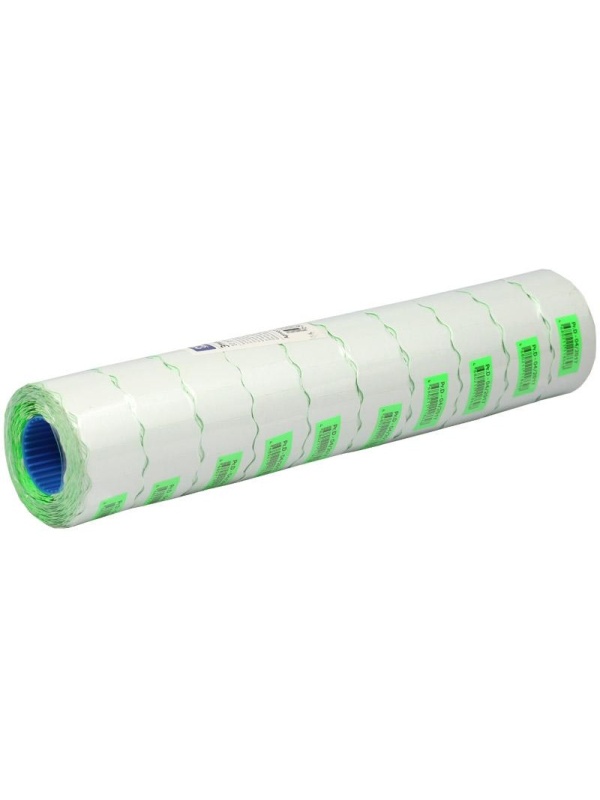 Этикет-лента OfficeSpace, 26*12мм, волна, зеленая, 800 этикеток