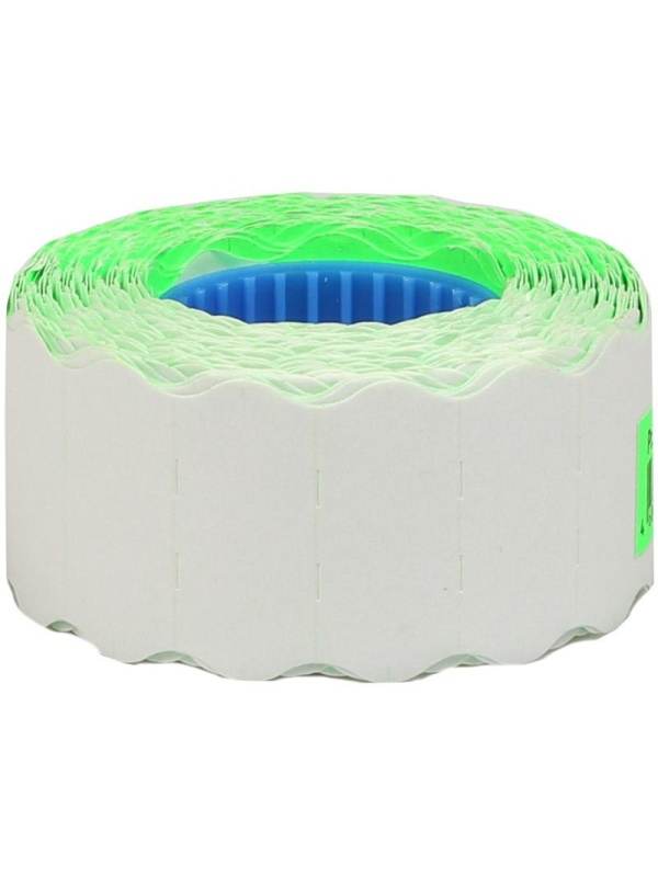 Этикет-лента OfficeSpace, 26*12мм, волна, зеленая, 800 этикеток