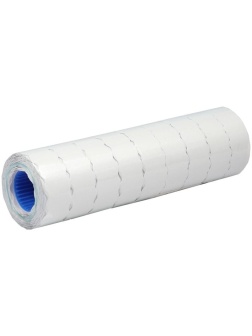 Этикет-лента OfficeSpace, 22*12мм, волна, белая, 800 этикеток