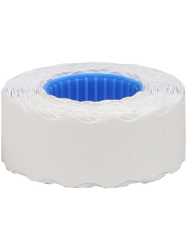 Этикет-лента OfficeSpace, 22*12мм, волна, белая, 800 этикеток