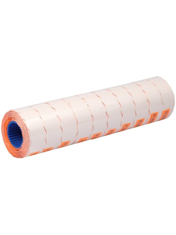 Этикет-лента OfficeSpace, 22*12мм, волна, оранжевая, 800 этикеток