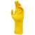 Перчатки резиновые хозяйственные OfficeClean Универсальные, разм. XL, желтые, пакет с европодвесом
