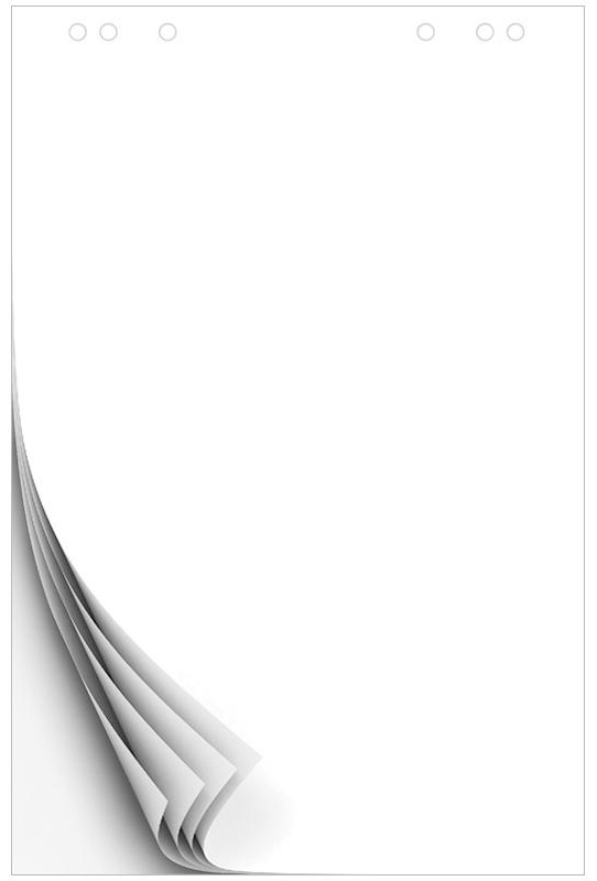 Блокнот для флипчарта OfficeSpace 67,5*98см, 50л., белый, 80г/м2, с перфорацией