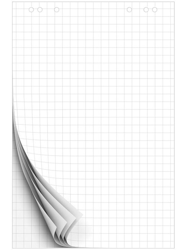 Блокнот для флипчарта OfficeSpace 67,5*98см, 50л., клетка, 80г/м2, с перфорацией