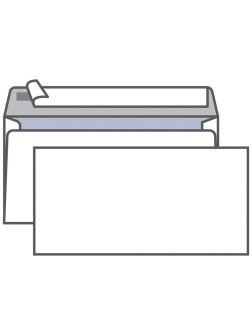 Конверт E65, KurtStrip, 110*220мм, б/подсказа, б/окна, отр. лента, внутр. запечатка