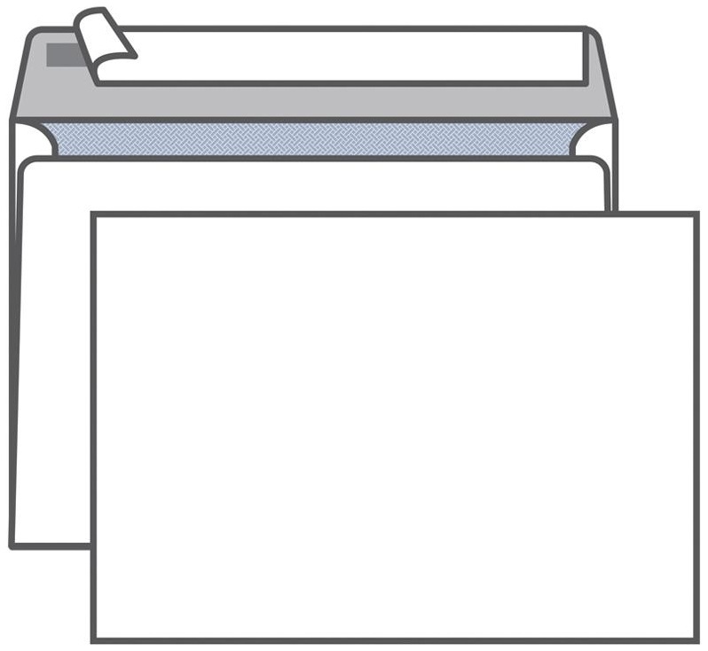 Конверт C5, KurtStrip, 162*229мм, б/подсказа, б/окна, отр. лента, внутр. запечатка