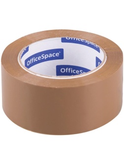 Клейкая лента упаковочная OfficeSpace, 48мм*100м, 45мкм, темная, ШК