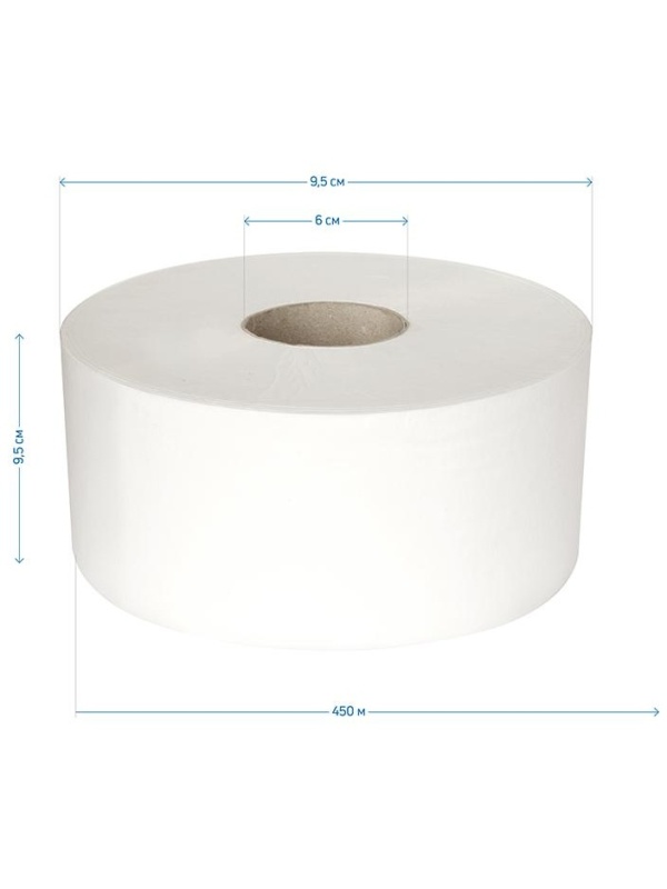 Бумага туалетная OfficeClean Professional(T2), 1-слойная, 450м/рул., белая, 12 шт.