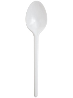 Ложки одноразовые столовые OfficeClean, набор 100шт., стандарт, ПС, белые, 16,5см