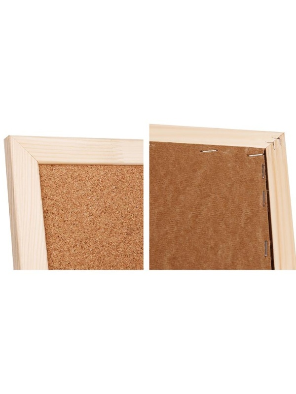 Доска пробковая OfficeSpace, 90*120см, деревянная рамка