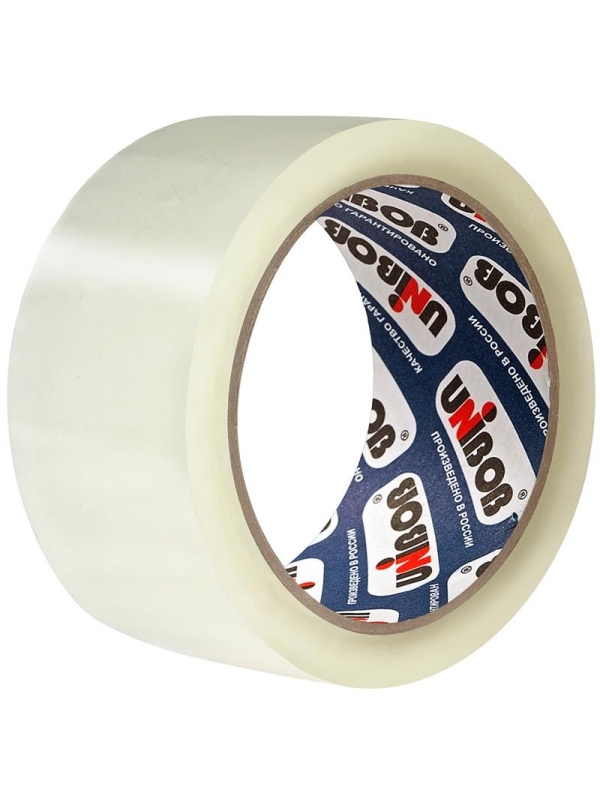 Клейкая лента упаковочная Unibob, 48мм*66м, 40мкм