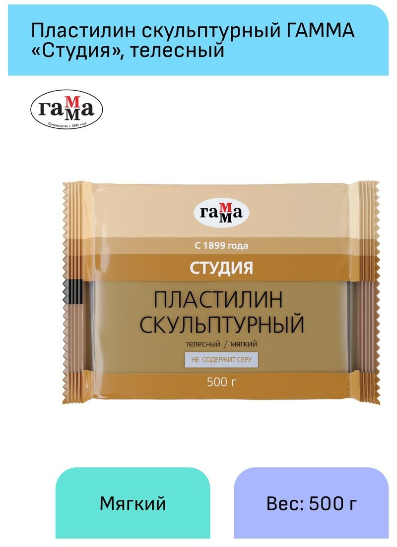 Пластилин скульптурный Гамма 