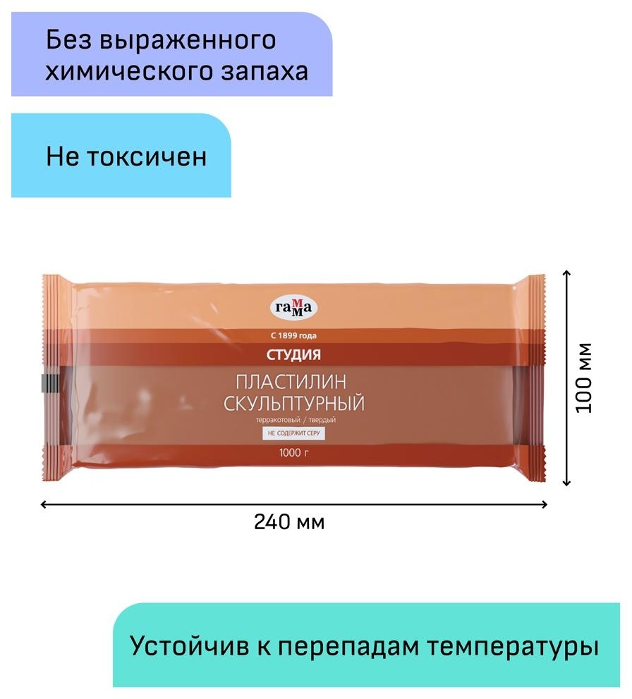 Пластилин скульптурный Гамма 