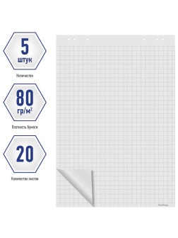 Блокнот для флипчарта Berlingo 64*96см, 20л., клетка