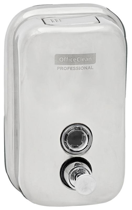 Диспенсер для жидкого мыла OfficeClean Professional, наливной, механический, нержавеющая сталь, 0,5л