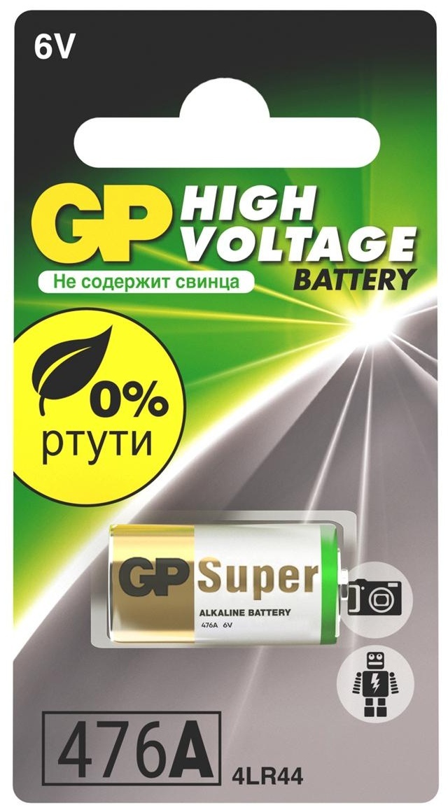 Батарейка GP 4LR44 (476AF, A544, V4034PX, PX28A) 6V алкалиновая, BC1