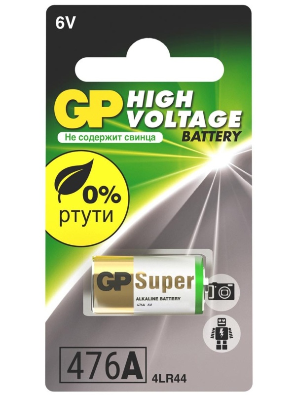 Батарейка GP 4LR44 (476AF, A544, V4034PX, PX28A) 6V алкалиновая, BC1
