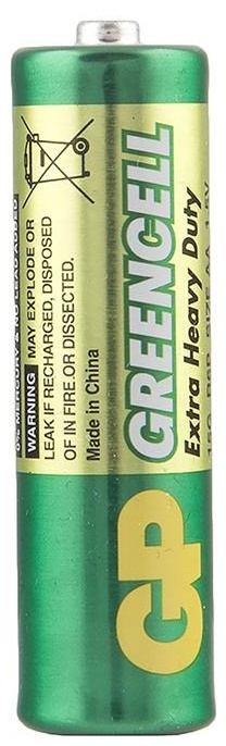Батарейка GP Greencell AA (R6) 15S солевая, BL4