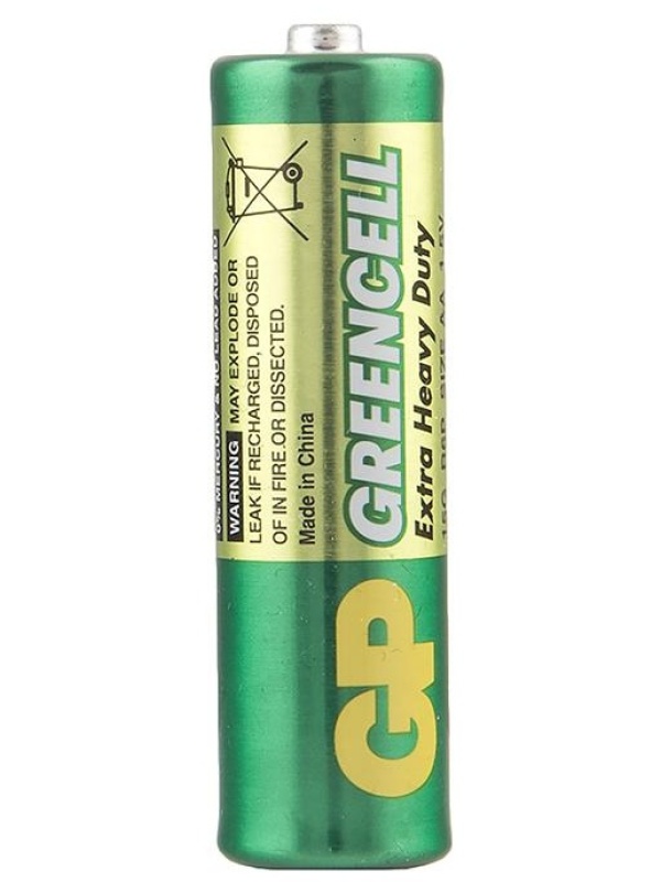 Батарейка GP Greencell AA (R6) 15S солевая, BL4