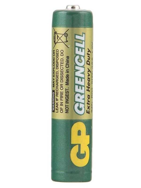 Батарейка GP Greencell AAA (R03) 24S солевая, BL4