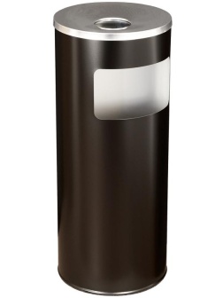 Урна металлическая с пепельницей Титан, 30л, черная