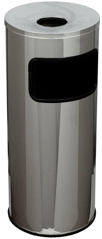 Урна металлическая с пепельницей Титан, 30л, хром