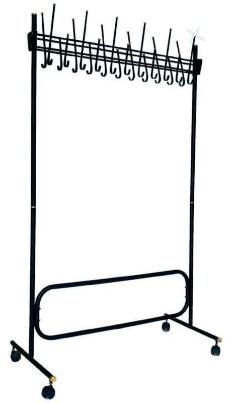 Вешалка напольная групповая Титан СК (СКР), 1105*580*1865мм, металл, черная, 22 крючка