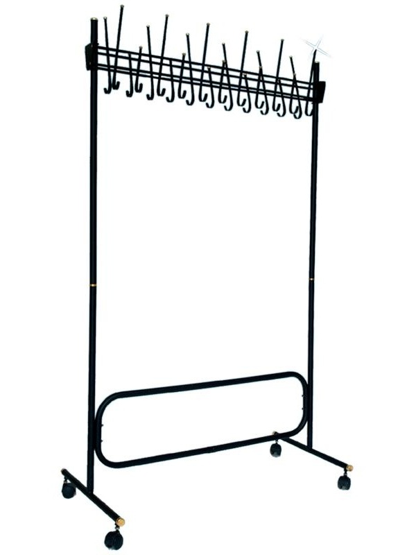 Вешалка напольная групповая Титан СК (СКР), 1105*580*1865мм, металл, черная, 22 крючка