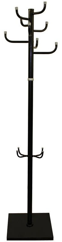 Вешалка напольная Титан Мажор 2-3, 1805*370мм, металл, усиленная, черная, 8 крючков