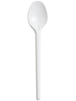 Ложки одноразовые чайные OfficeClean, набор 100шт., стандарт, ПС, белые, 13см