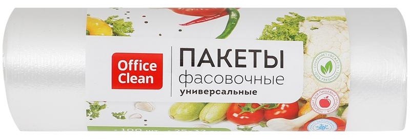 Пакеты фасовочные OfficeClean ПНД, 25*32см, 6мкм, рулон 100шт.