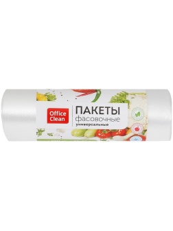 Пакеты фасовочные OfficeClean ПНД, 25*32см, 6мкм, рулон 100шт.