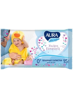 Салфетки влажные Aura 