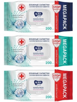 Салфетки влажные Aura 
