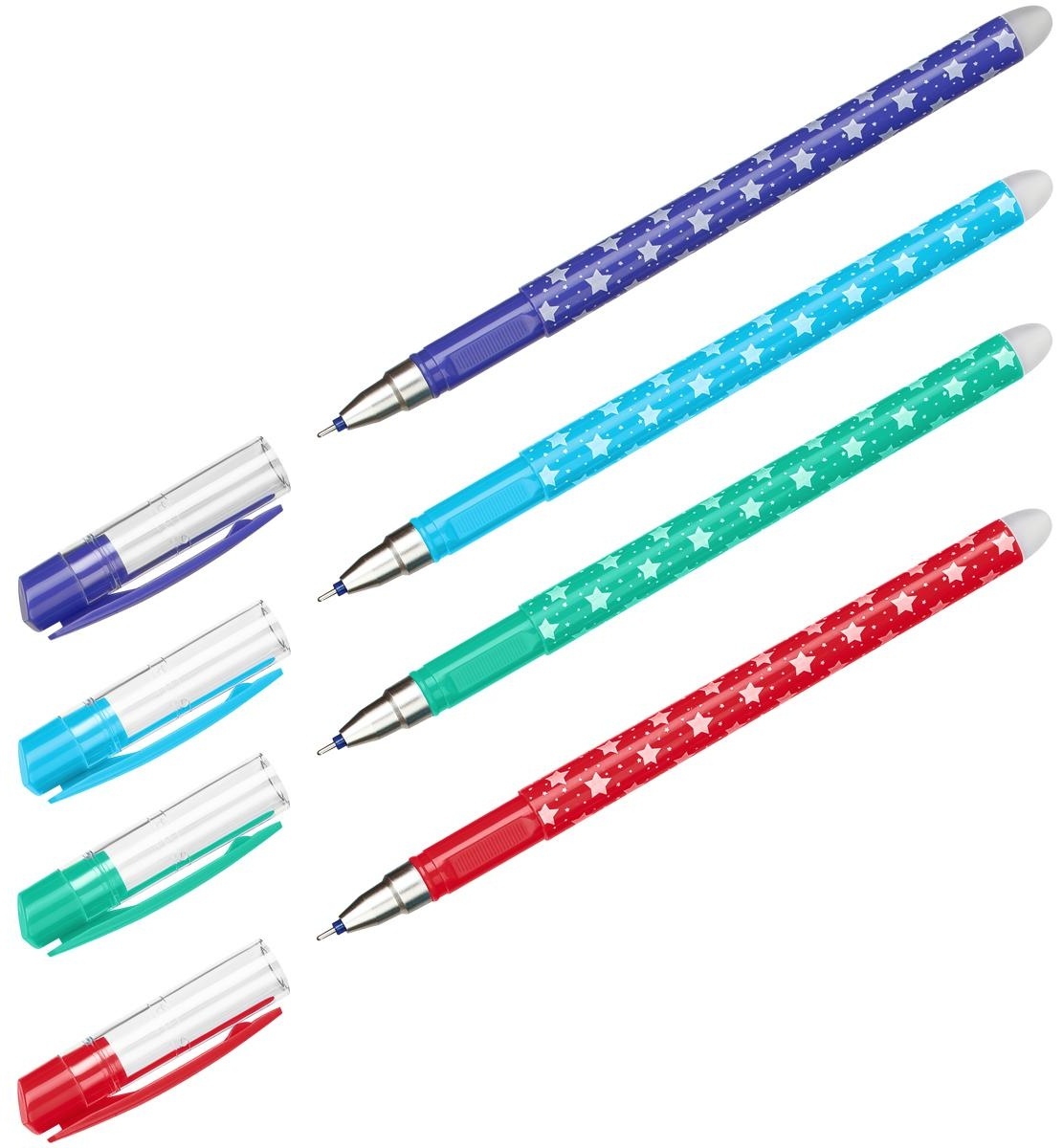 Ручка гелевая стираемая ArtSpace синяя, 0,5мм, корпус ассорти