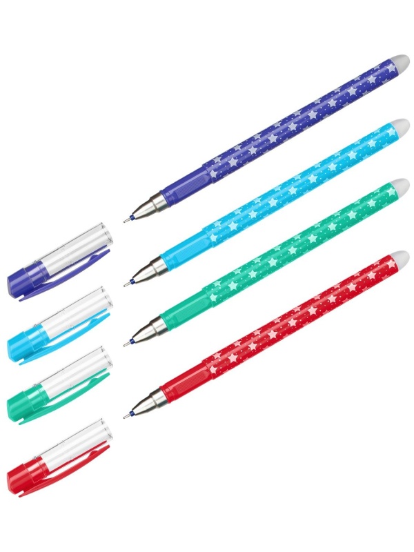 Ручка гелевая стираемая ArtSpace синяя, 0,5мм, корпус ассорти