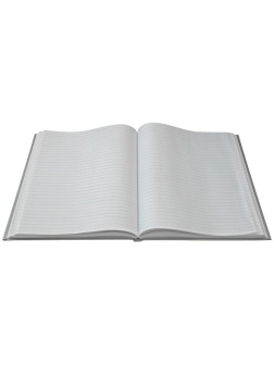 Книга учета OfficeSpace, А4, 96л., линия, 200*290мм, твердый картон, блок газетный