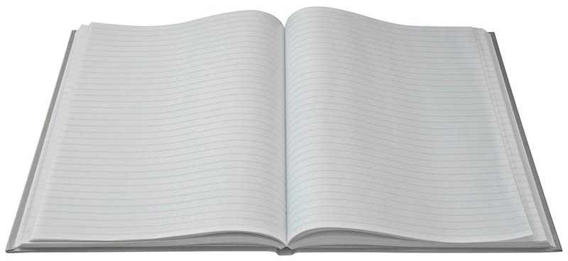 Книга учета OfficeSpace, А4, 96л., линия, 200*290мм, твердый переплет 7БЦ, блок газетный