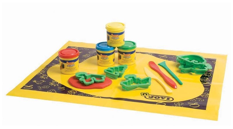 Тесто для лепки JOVI, 04 цвета*50г, аксессуары, пластиковое ведро