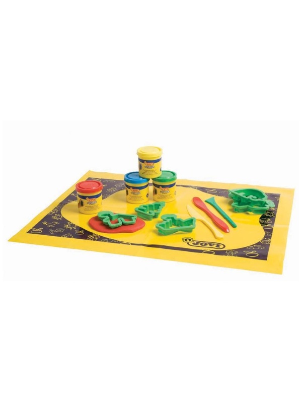 Тесто для лепки JOVI, 04 цвета*50г, аксессуары, пластиковое ведро