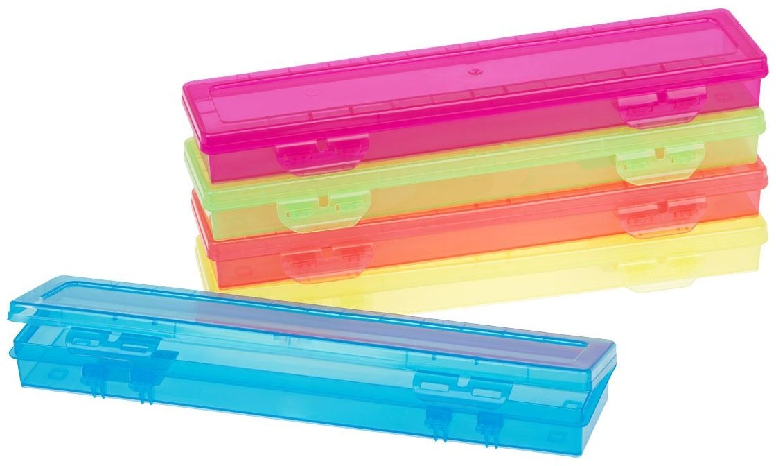 Пенал-футляр для кистей СТАММ, 350*90*35мм, неоновые цвета, ассорти