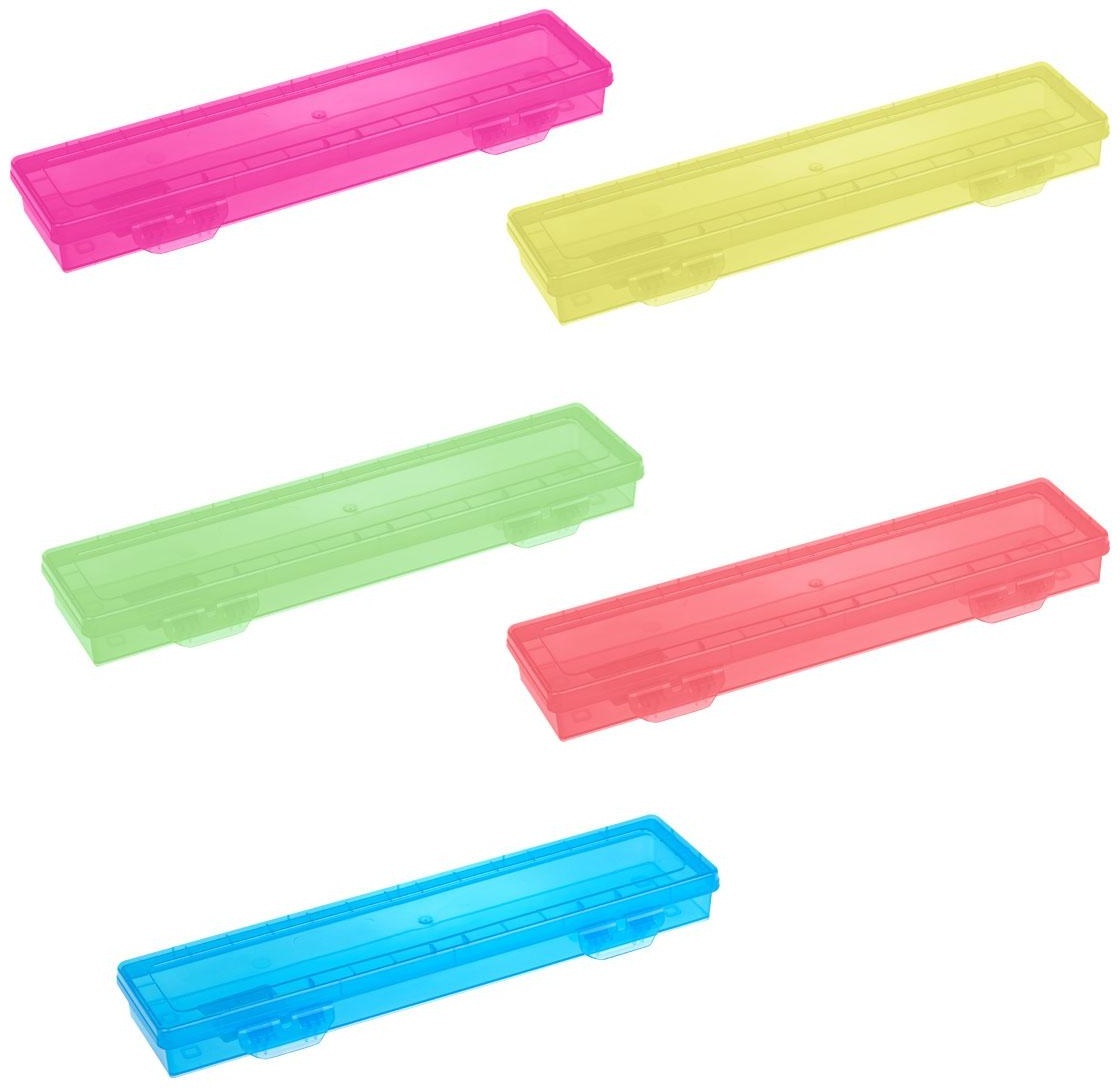 Пенал-футляр для кистей СТАММ, 350*90*35мм, неоновые цвета, ассорти