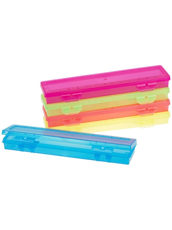 Пенал-футляр для кистей СТАММ, 350*90*35мм, неоновые цвета, ассорти