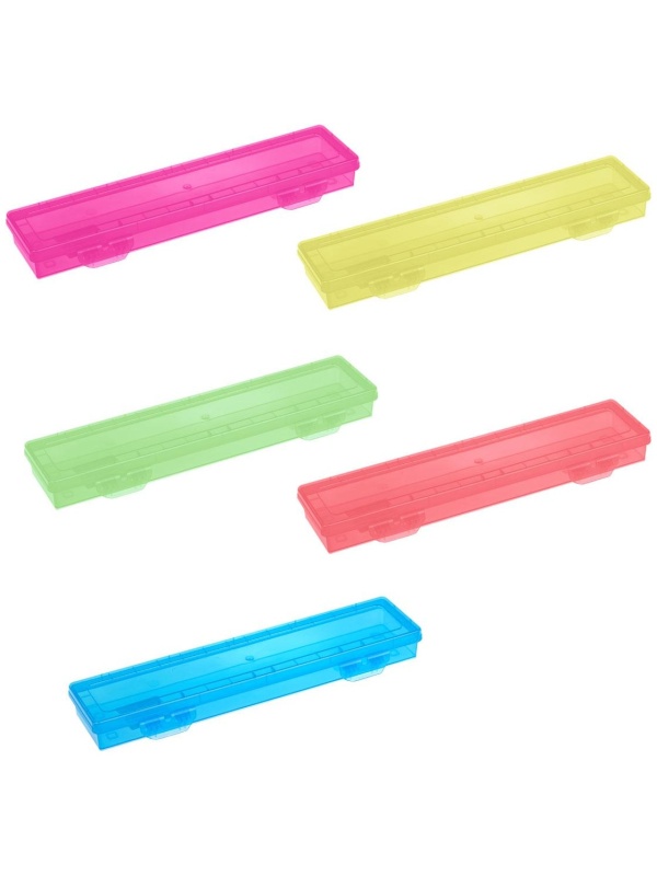 Пенал-футляр для кистей СТАММ, 350*90*35мм, неоновые цвета, ассорти