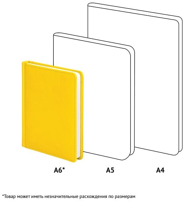 Ежедневник недатированный, А6, 136л., кожзам, OfficeSpace 
