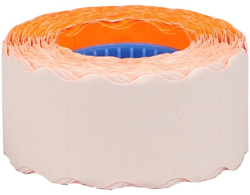 Этикет-лента OfficeSpace, 26*12мм, волна, оранжевая, 800 этикеток