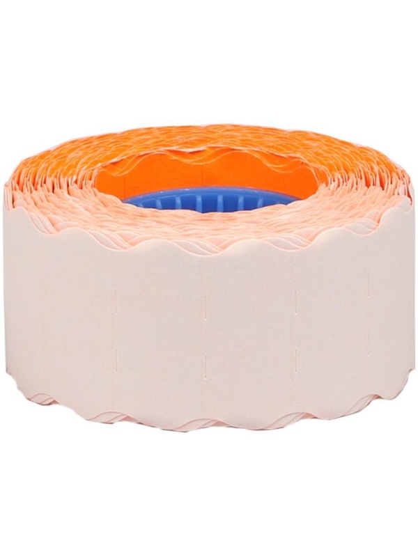 Этикет-лента OfficeSpace, 26*12мм, волна, оранжевая, 800 этикеток